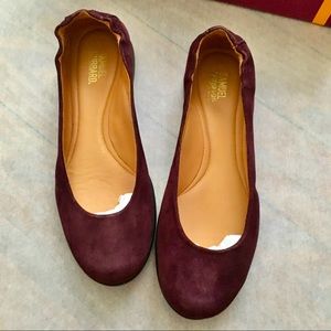 NIB Samuel Hubbard Freedom Dance Ballet Flats Everyday Wear Shoes | Wine Suede